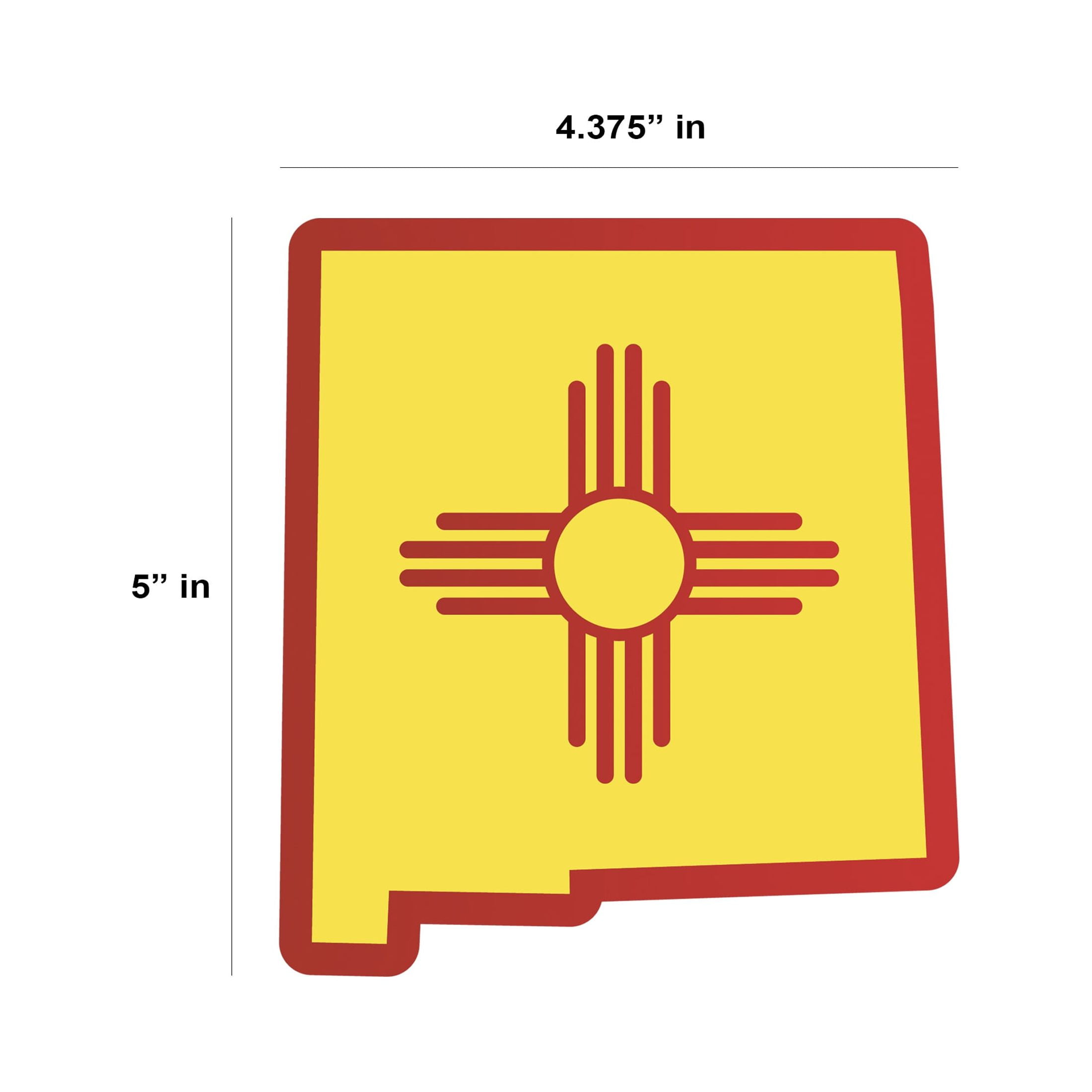 Auto Drive New Mexico State Vinyl Auto Decal, Multicolor, 4.375” x 5”