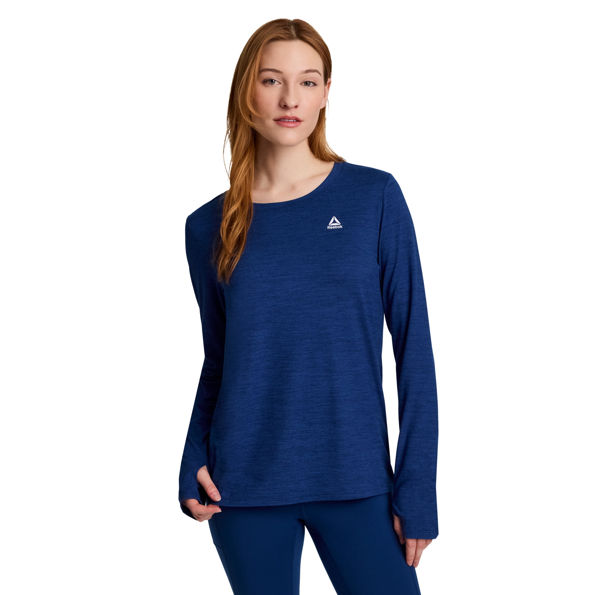Reebok Women's and Women's Plus Legacy Core Knit Performance Long Sleeve Shirt, Sizes XS-4X