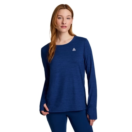 Reebok Women's and Women's Plus Legacy Core Knit Performance Long Sleeve Shirt, Sizes XS-4X