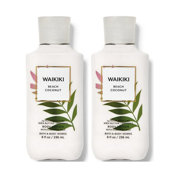 Set de loción Bath & Body Works Waikiki Beach Coconut 240 ml x2
