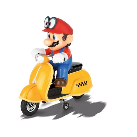 Carrera RC 1:18 Scale 2.4GHz Radio Remote Control Super Mario Odyssey Scooter - Mario w/ Longlife LiFePo4 Rechargeable Battery