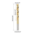 thumbnail image 2 of Uxcell 6mm High Speed Steel Straight Shank Twist Drill Bit Fully Ground Titanium Coated 2 Pack, 2 of 5