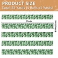 thumbnail image 3 of 5 Rolls Christmas Ribbon 1.5 inch Wide Decorative Ribbon for Gift Wrapping and Holiday Decorations Watercolor Green Wavy Lines, 3 of 7