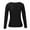 Black, variant on Womens Sweaters V Neck Long Sleeve Ribbed Pleated Knit Pullover Tops Lightweight Basic Slim Fitted Shirts