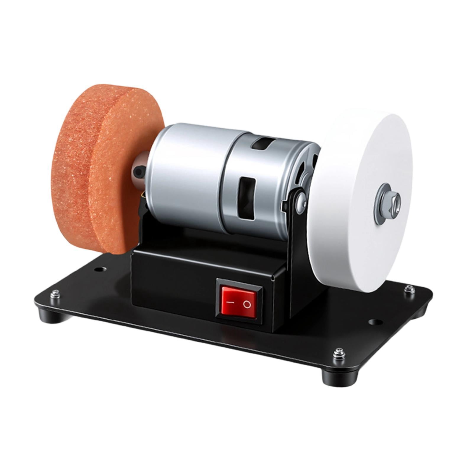 Miulika Mini Bench Grind Professional Electric Sharpener Benchtop Sander Multifunction Grinding Machine Metal Body Suitable for Desktop Work Crafting
