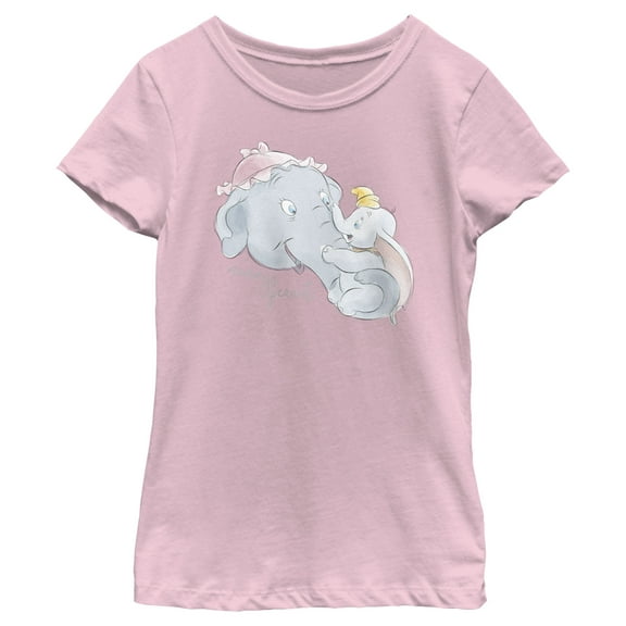 Girl's Dumbo Mrs. Jumbo Mommy's Peanut Graphic Tee Light Pink Small
