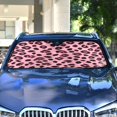 thumbnail image 4 of ALAZA Pink Leopard Windshield Sun Shade Car Foldable Visor Block UV Rays Protector 53"x23.5", 4 of 8