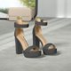 thumbnail image 2 of Sandalia DREAM PAIRS Orinthia Negra Nubuck con Plataforma y Tacón de 16.5 cm, 2 of 7