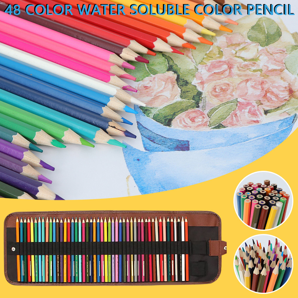 48 Color Pencil Art Drawing Artist Children Handmade Special Colored