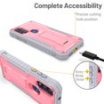 thumbnail image 4 of FITO For Moto G Pure Case, Phone Case with Screen Protector and Kickstand (Pink), 4 of 7