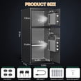 thumbnail image 7 of Silkight Safe - 7.0 Cu ft Large Safe Box with LED Light Fireproof Safe for home Documents,Electronic Password Money Safe with Deposit Slot & Dual Alarm System,Home Safe for Business Valuables, 7 of 7