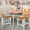 thumbnail image 3 of Country Sunflower Chair Covers Set of 1 Watercolor Orange Florals Field Farmhouse Chair Back Covers Stretch Removable Washable Slipcovers Protector for Dining Room Kitchen Party Decor, 3 of 9