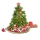 thumbnail image 2 of Falda de árbol de Navidad roja bordada de Papá Noel con ribete blanco de felpa para decoración de vacaciones de Navidad 90cm, 2 of 5
