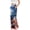 Blue, variant on Women’s Printed Side Velcro Easy Open Post Surgery Recovery Pants Without Pockets Comfortable Loose Fit Trousers for Medical Care