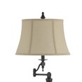 thumbnail image 4 of Metal Body Floor Lamp with Fabric Tapered Bell Shade, Beige and Black- Saltoro Sherpi, 4 of 5