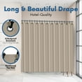 thumbnail image 2 of Elaine Karen Vinyl Shower Curtain Liner Premium PVC-Free Shower Liner, 72"W x 72"H (Taupe), 2 of 8
