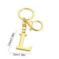 thumbnail image 3 of dajkiuy Gold Initial Letter Keychain for Women Bag Charms for Handbags Metal Alphabet Keychain, L, 3 of 6