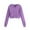 Purple, variant on AWZXDE Girls Hoodies Solid Color Pullover Hooded Long Sleeve Drawstring Pocket Cropped Sweatshirt for Casual Sporty Wear Kids Fashion Apparel Comfort Fit Black,7-8 Years