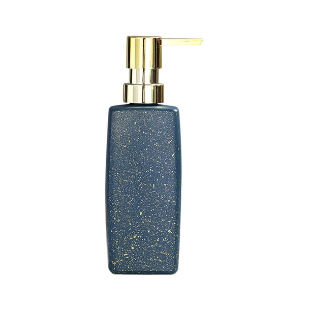 Yhmxh Decoración del baño Botella de desinfectante de manos para baño, botella de recarga para el hogar, botella de recarga de loción para baño, botella de recarga para juego de inodoro