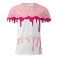 thumbnail image 2 of LIIPEE Summer Short Sleeve Tees For Men Ice Cream Print Crew Neck Casual T Shirts Male Comfortable Breathable Versatile Tshirt,S, 2 of 4
