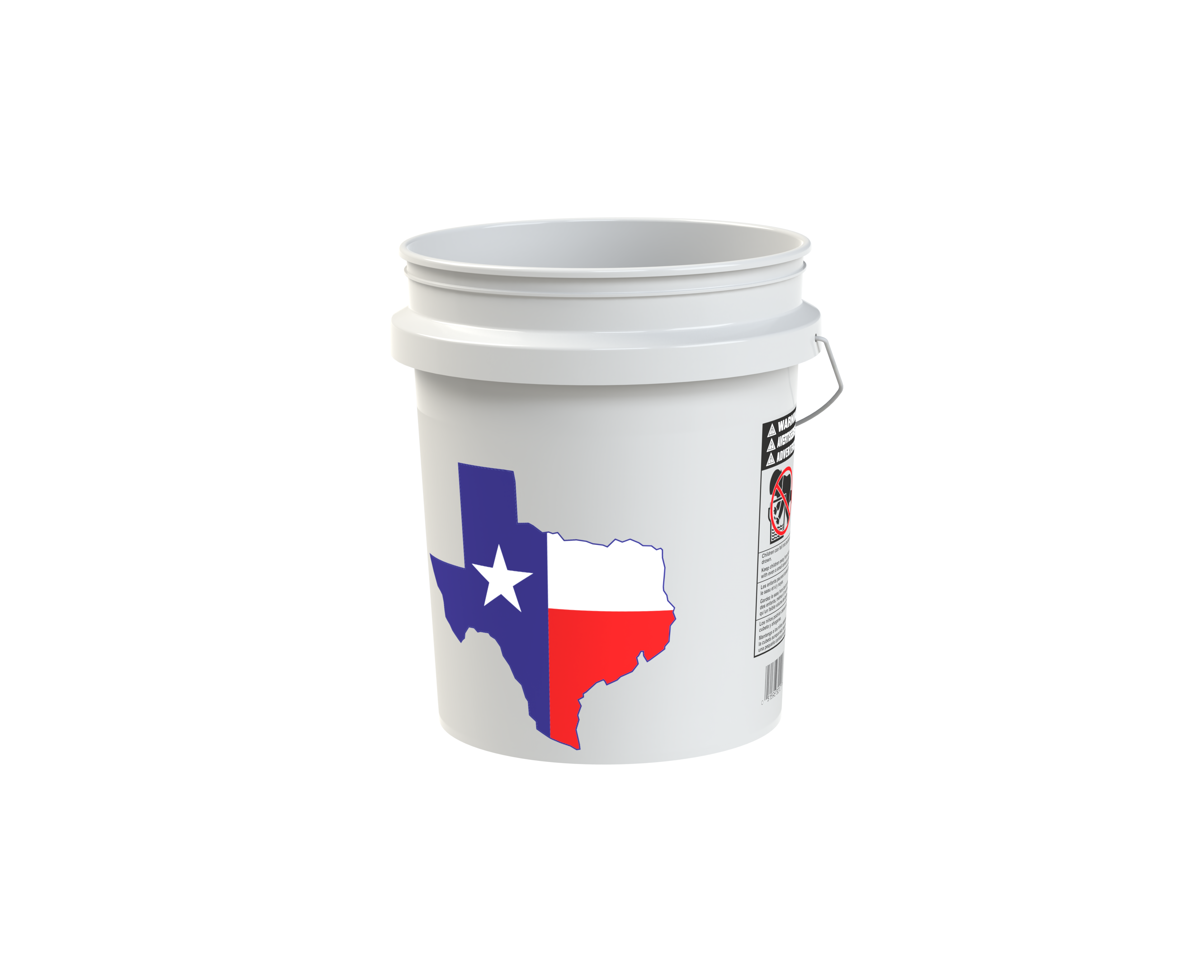 United Solutions 5 Gallon Utility Bucket w/ Texas Flag