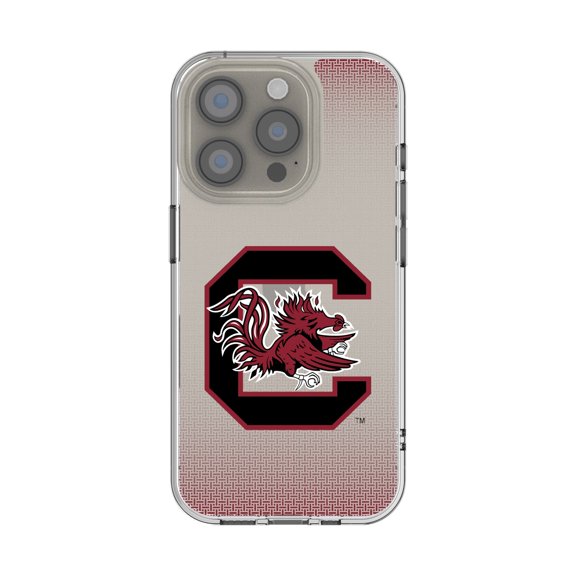 South Carolina Gamecocks Linen Logo iPhone Clear Case