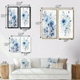 thumbnail image 4 of Designart "Fragile Blue Ginkgo Leaves On White Watercolor IV" Leaves Framed Wall Art Set Of 2 - Traditional Blue Framed Canvas Set For Living Room Decor, 4 of 6