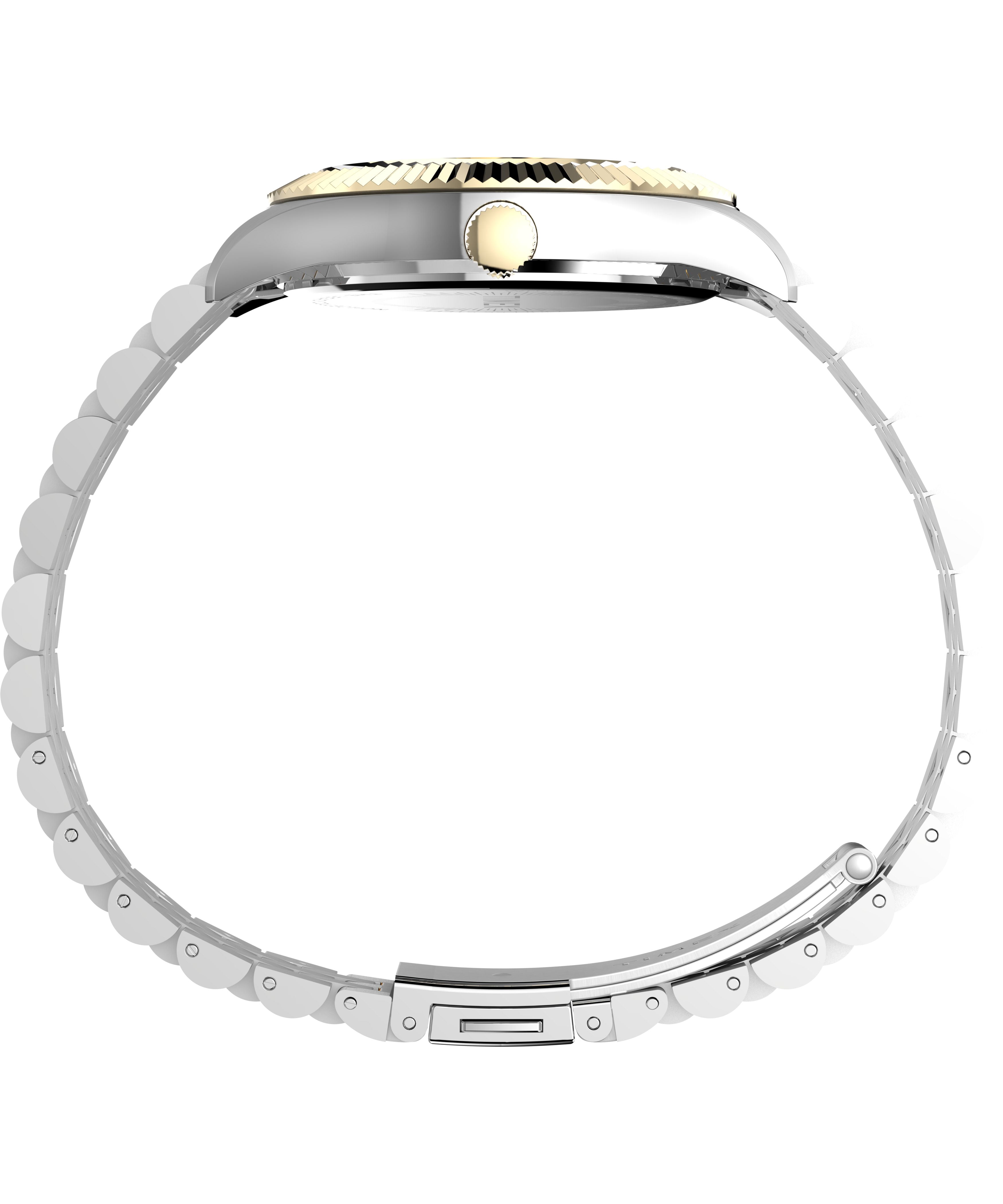 Timex Women's Legacy 36mm Watch - Two-Tone Bracelet Black Dial Gold-Tone Case