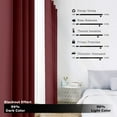 thumbnail image 2 of Ample Decor Blackout Curtain 46 x 84 inch Maroon Set of 1, Room Darkening for Bedroom, Noise Reducing, Privacy Protection, 2 of 6