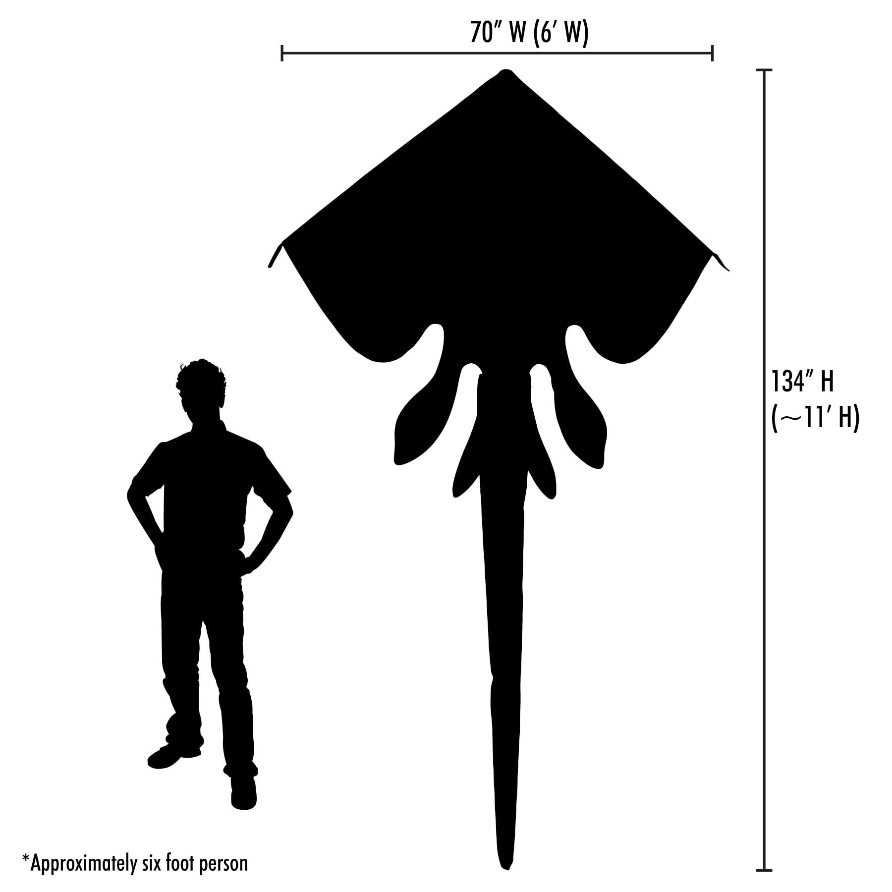 In the Breeze 3221 — Red Stingray Kite - Large Single Line Kite - Ripstop Fabric - Kite Line and Bag Included