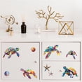 thumbnail image 4 of Rub on Transfer Sticker for DIY Furniture Crafts Decor 6"x12" Colorful Three-Dimensional Turtle 3Pcs Waterproof UV DTF Transfer for DIY Lingerie Chests Drawer Dresser Glass Porcelain Wood, 4 of 9