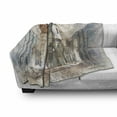 thumbnail image 3 of Antique Soft Flannel Fleece Throw Blanket, Old Renaissance Era Architecture with Columns Artwork Print, Cozy Plush for Indoor and Outdoor Use, 50" x 60", Petrol Blue Marigold, by Ambesonne, 3 of 6