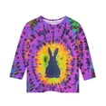 thumbnail image 4 of LckLvx Cute Tops for Girls Easter 3/4 Sleeve Shirts Casual Stretch Graphic Print Tee Tops 3-12 Years, 4 of 5