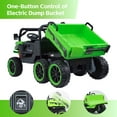 thumbnail image 7 of TCARAIWEN 24V 2-Seater Ride On Dump Truck,Ride on Car Truck,Ride on UTV W/,Ride on Toys W/ Dump Bed/Shovel, LED Light, Music, Remote Control,6 Wheels 4WD Ride On Toys for Boys Girls (Ages 3+)Green, 7 of 7