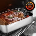 thumbnail image 5 of NutriChef Stainless Steel Roasting Pan with Rack, Oven Roaster with Riveted Handles, Non-Toxic, Dishwasher & Oven Safe, 5 of 6