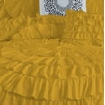 thumbnail image 3 of D.N.G. BEDDINGS 100% Egyptian Cotton 5 Piece Circle Ruffle Comforter Set with 1 Freebie Ruffle Pillow | 550 GSM Filled Microfiber - King/Cal-King Size, Golden Color - 800 Thread Count, 3 of 5