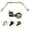 Antique Brass, variant on Central Design ABay-90-4D 0.8125 in. Remi Bay Window Double Curtain Rod with Side Rod Extends Upto 20 to 36 in. & Center Rod Extends Upto 38 to 72 in., Antique Brass