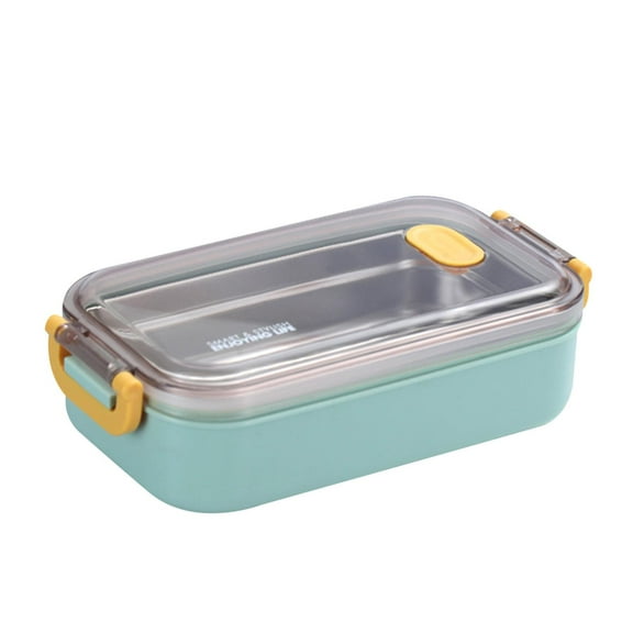 Stainless Steel Lunch Box,Lunch Box Meal Prep Container,Insulated Multi Layer Bento Food Container Storage Lunch Box Bento Lunch Box for Work Family(Green 9*5*3in)from ANMUYUM