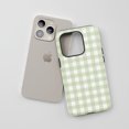 thumbnail image 3 of Gingham For All iPhone Series Protective Phone Case Classic Sage Green, 3 of 7