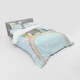 thumbnail image 3 of Ambesonne Rainbow Bedding Set 3 Pcs, Best Animal Friends, Twin XL, Multicolor, 3 of 3