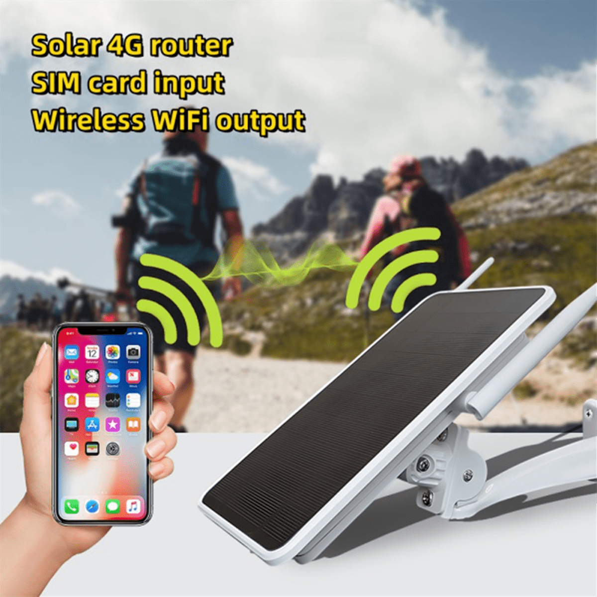 6W 4G Solar Router,WiFi Repeater,4G Router Solar Powered One Machine ,IP66 Waterproof