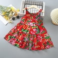thumbnail image 2 of IROINNID Toddler Girl Princess Ruffle Dress Sleeveless Printed Toddler Dresses 3T, 2 of 6