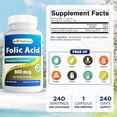 thumbnail image 2 of Best Naturals Folic Acid 800 mcg 240 Capsules, 2 of 8