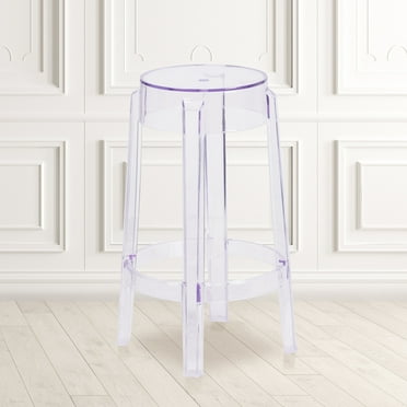 Emma   Oliver 25.75"H Transparent Counter Height Stool