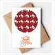 thumbnail image 1 of Decoracion roja patron de Blanca Navidad Nota en blanco del sobre de la tarjeta de agradecimiento, 1 of 4