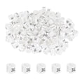 thumbnail image 1 of Uxcell 100-Pack Marcadores de Perchas para Ropa, Clips de Tamaño Codificados por Color de Plástico Tamaño 3XL que se Ajustan a Varillas de 3mm-5mm [Blanco], 1 of 6