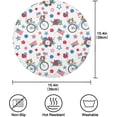 thumbnail image 2 of SKYSONIC Independence Day Pattern Round Placemats for Dining Table Non-Slip Heat-Resistant Polyester Table Mats Set of 4 Washable Table Mats for Kitchen Dining Table Decoration (1179), 2 of 5