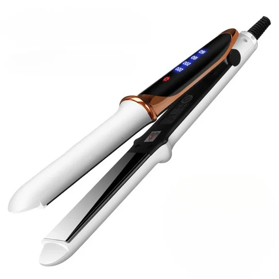 4 Gears Adjustable Temperature 2in1 Professional Flat Iron Hair Straightener Fast Warm-up Styling Tool For Wet Or Dry Hair