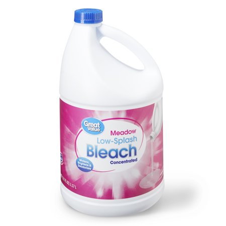 Great Value Low Splash Bleach, Meadow Scent, 121 fl oz