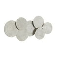 thumbnail image 5 of DecMode Silver Aluminum Metal Carved Designs Plate Wall Decor with Textured Pattern, 5 of 7